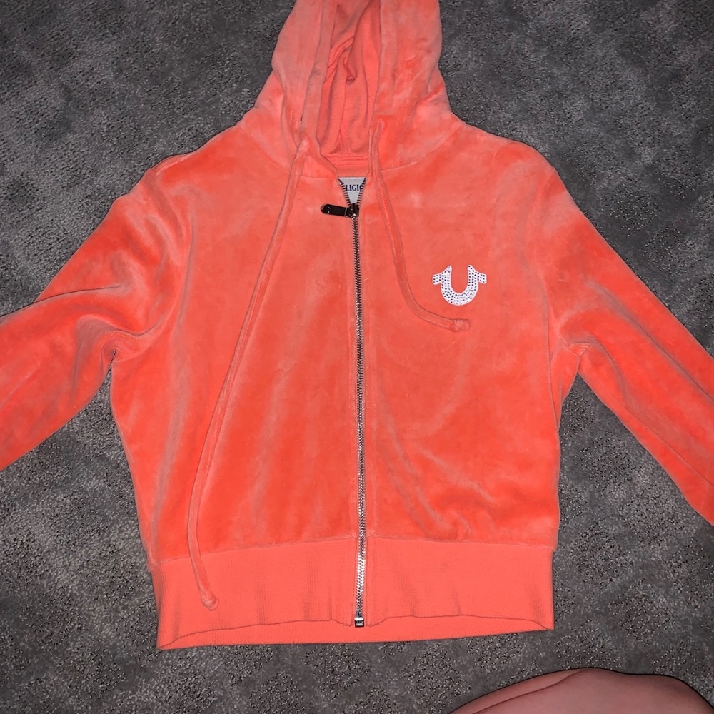 True religion cropped sweatshirt